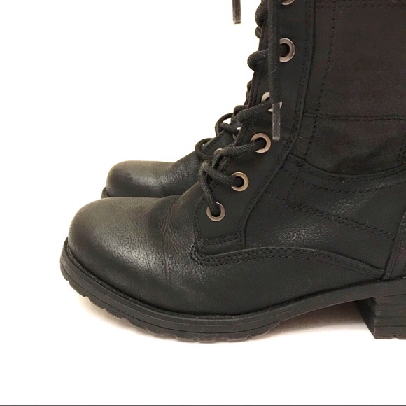 Black tall lace up boots size 7 - Picture 5 of 14